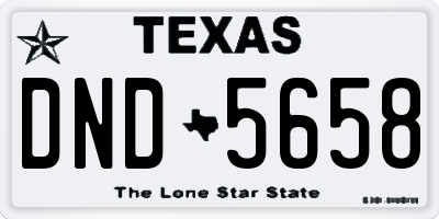 TX license plate DND5658