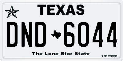 TX license plate DND6044