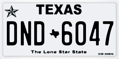 TX license plate DND6047