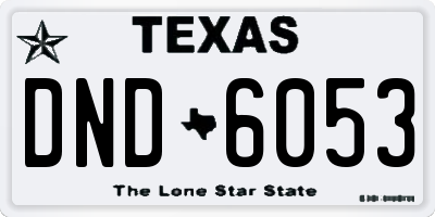 TX license plate DND6053