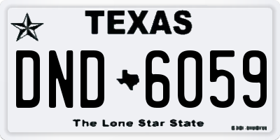 TX license plate DND6059