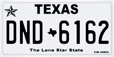 TX license plate DND6162