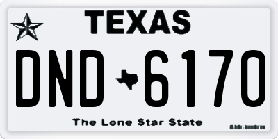 TX license plate DND6170