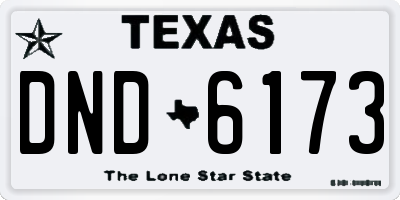 TX license plate DND6173