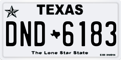 TX license plate DND6183