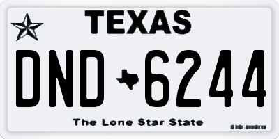 TX license plate DND6244