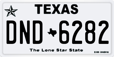 TX license plate DND6282