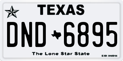 TX license plate DND6895