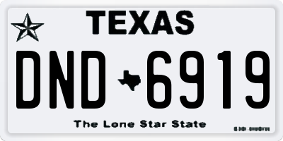 TX license plate DND6919