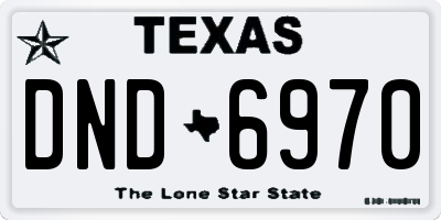 TX license plate DND6970