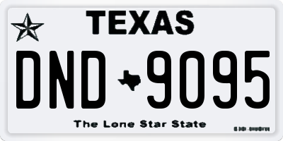 TX license plate DND9095