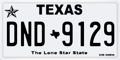 TX license plate DND9129