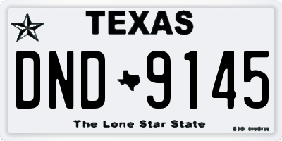 TX license plate DND9145