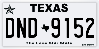 TX license plate DND9152
