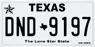 TX license plate DND9197