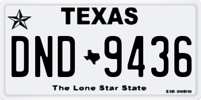 TX license plate DND9436