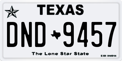 TX license plate DND9457