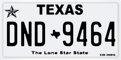 TX license plate DND9464