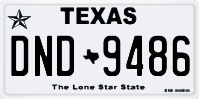 TX license plate DND9486
