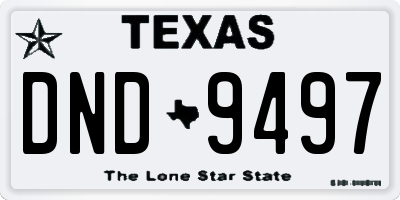TX license plate DND9497