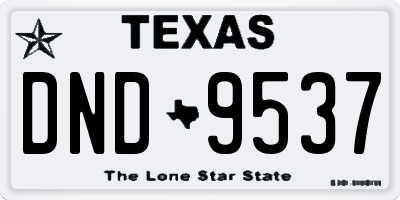 TX license plate DND9537