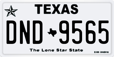 TX license plate DND9565
