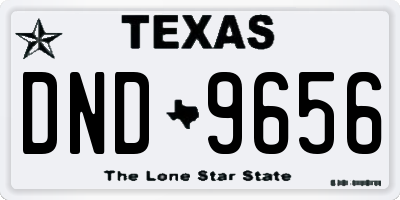 TX license plate DND9656