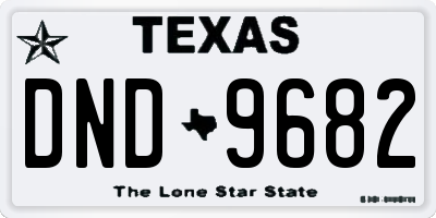 TX license plate DND9682