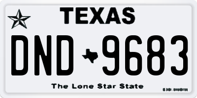 TX license plate DND9683