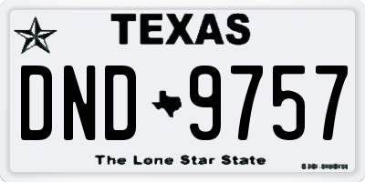 TX license plate DND9757