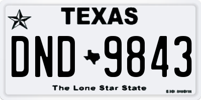 TX license plate DND9843