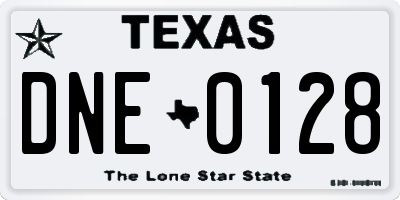 TX license plate DNE0128
