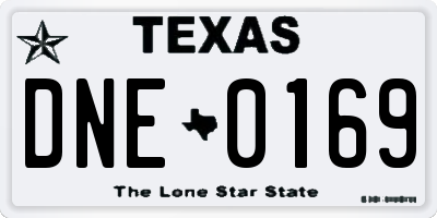 TX license plate DNE0169