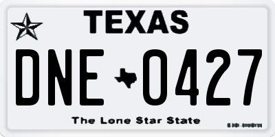 TX license plate DNE0427