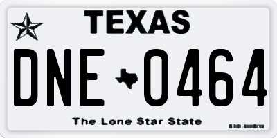 TX license plate DNE0464