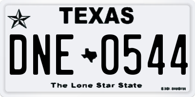 TX license plate DNE0544