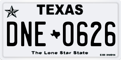 TX license plate DNE0626