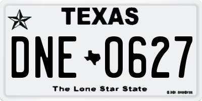 TX license plate DNE0627