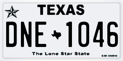 TX license plate DNE1046