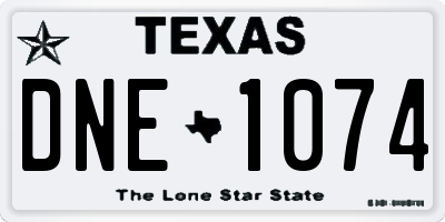 TX license plate DNE1074