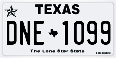 TX license plate DNE1099