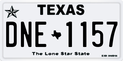 TX license plate DNE1157