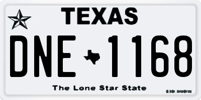 TX license plate DNE1168
