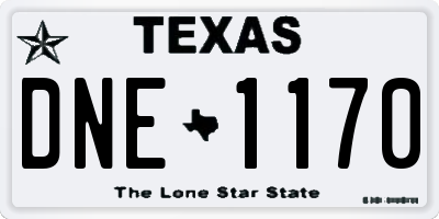 TX license plate DNE1170