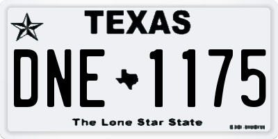 TX license plate DNE1175
