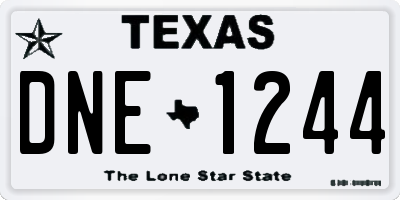 TX license plate DNE1244