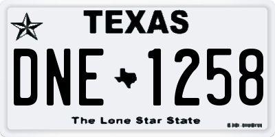 TX license plate DNE1258
