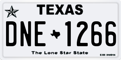 TX license plate DNE1266