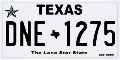TX license plate DNE1275