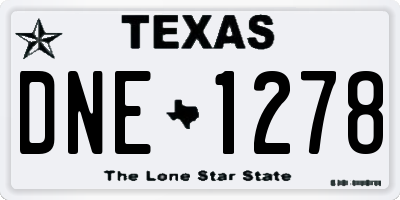 TX license plate DNE1278